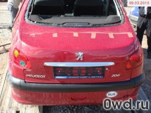 Битый автомобиль Peugeot 206